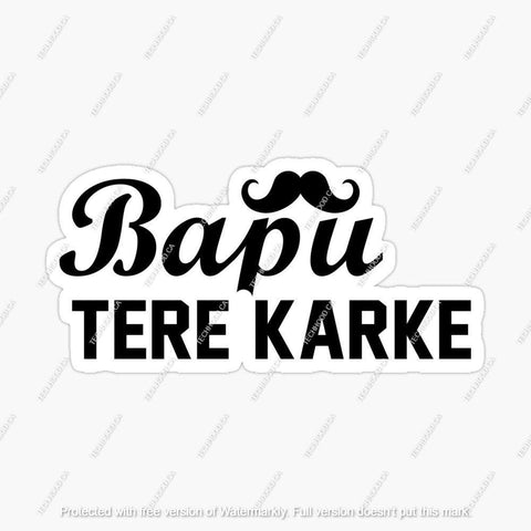 Bapu Tere Karke Punjabi Sticker - The Tech Hood Inc.