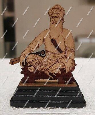 Baba Deep Singh Ji Wooden item for Car Dashboard - The Tech Hood Inc.