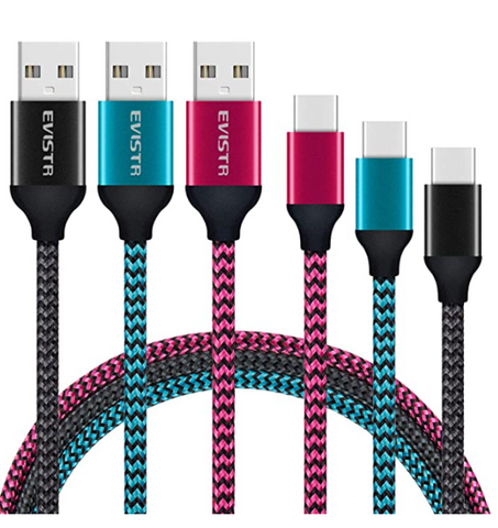 10 Ft Type C USB Data Charging Cable (2.1A Fast Charge) - Techhood.ca