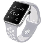 Grey/White Silicone Sport Watch Band - Techhood.ca